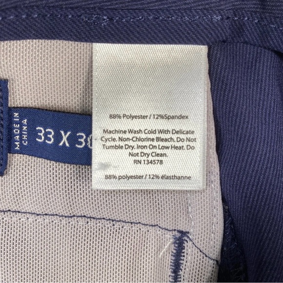 Vineyard Vines Fairway Pants Mens 33x30 Blue Stretch Golf Chinos 1P0254 - Picture 6 of 10